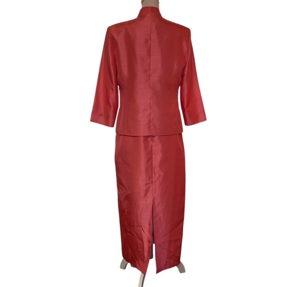 Jessica Howard 2-PC Dress and Jacket Set in Coral Size 12 - Picture 2 of 11